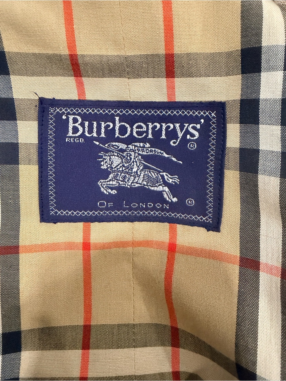 Vintage Burberry’s of London Khaki Double-Breasted Trench Coat with Belt - Picture 14 of 17